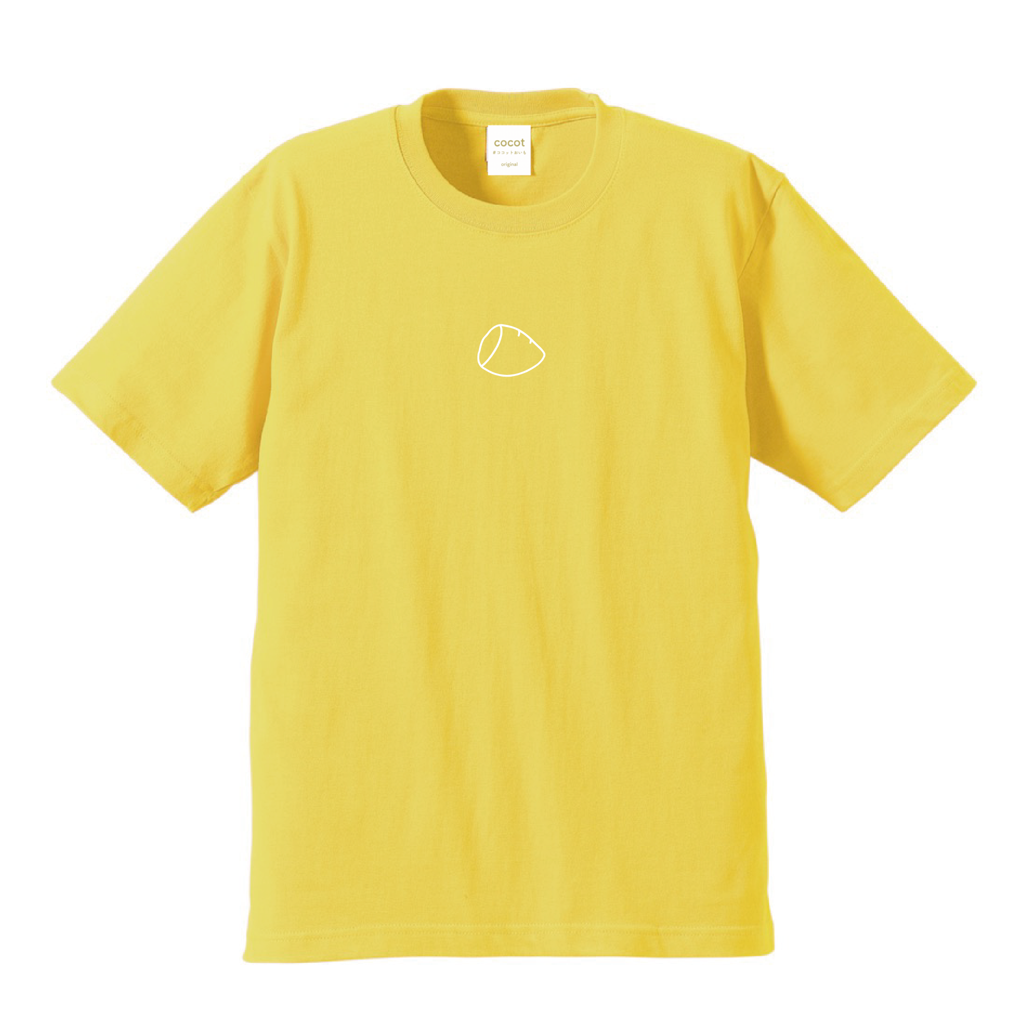 おいもくんTシャツ【さつまいも・焼き芋好きのための服】シンプル/色:イエロー【綿100%】
