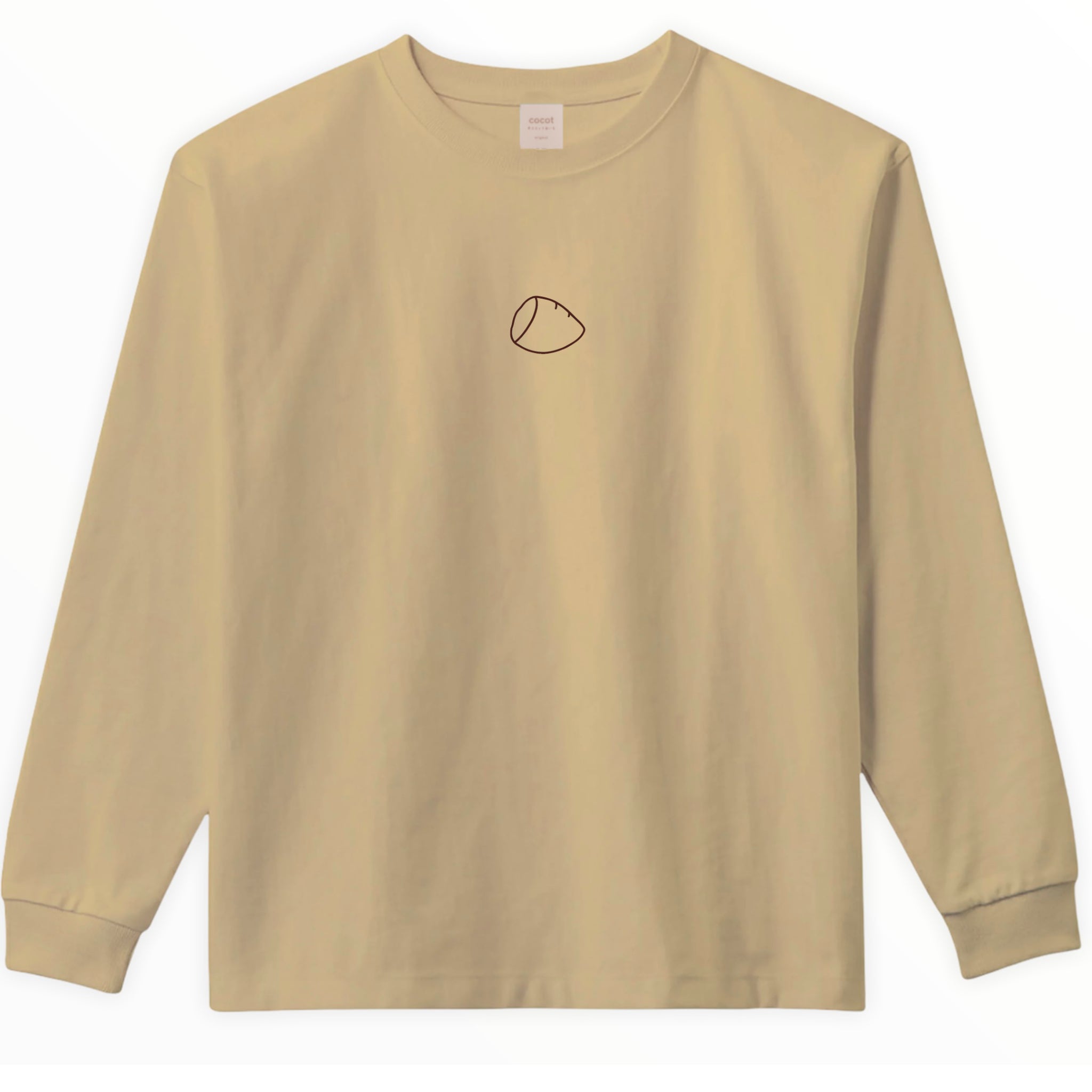 おいもくんトレーナー【さつまいも・焼き芋好きのための服】秋冬 シンプル・選べる2色(サンドカーキ)【綿100%】